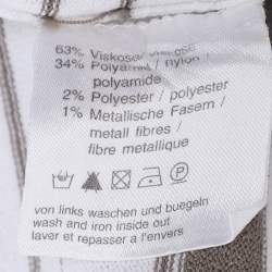 مملوكة مسبقًا تي شيرت بازيلر أبيض/رمادي محبوك بخيوط فضية مقاس كبير جدًا (إكسترا لارج)