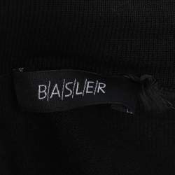 مملوكة مسبقًا سترة برباط حول العنق جيرسي سوداء باسلر مقاس كبير جدًا