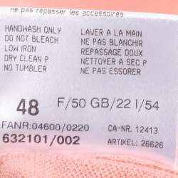 Pre Owned Basler Peach Stretch Knit Full Sleeve Shrug XL