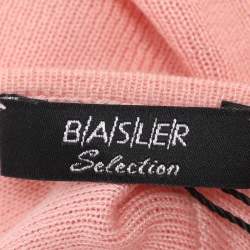Pre Owned Basler Peach Stretch Knit Full Sleeve Shrug XL
