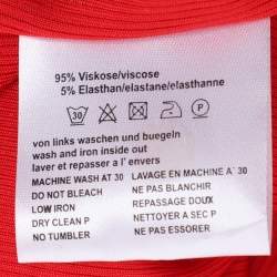 Pre Owned Basler Red Jersey V Neck Tops XL