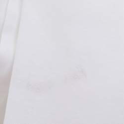 Pre Owned Basler White Cotton Front Zip Short Sleeve Shirt XL