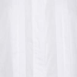 Pre Owned Basler White Cotton Front Zip Short Sleeve Shirt XL