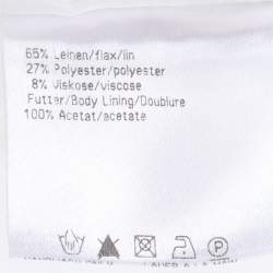 Pre Owned بنطال كتان أبيض من بازلار مقاس ضخم جدًا جدًا (إكس إكس إكس لارج)