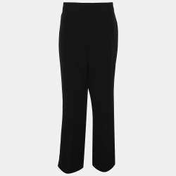 مملوكة مسبقًا بنطال كريب أسود بوتكوت واسع الساق من بازلار �مقاس ضخم جدًا (إكس إكس لارج)