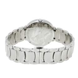 Pre Owned Baume & Mercier Silver Mother Of Pearl Stainless Steel Promesse 65762 Women's Wristwatch 34 mm