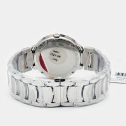 Pre Owned Baume & Mercier Mother of Pearl Two Tone Stainless Steel Promesse 10252 Women's Wristwatch 34 mm 