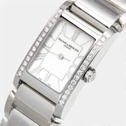 Pre Owned Baume & Mercier Hampton 65406 Mother of Pearl Stainless Steel Diamond Women's Wristwatch 20 mm