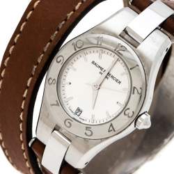 Baume & Mercier Silver Stainless Steel Linea 65690 Women's Wristwatch 27 mm