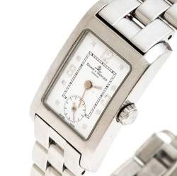 Pre Owned Baume & Mercier White Stainless Steel Hampton MV045139 Women's Wristwatch 20MM