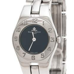Pre Owned Baume & Mercier Navy Stainless Steel Linea MV045162 Women's Wristwatch 22MM