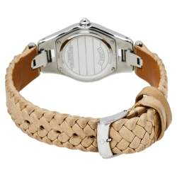 Pre Owned Baume & Mercier White Stainless Steel Linea 65690 Women's Wristwatch 27 mm