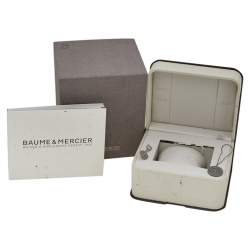 Pre Owned Baume & Mercier White Stainless Steel Linea 65690 Women's Wristwatch 27 mm