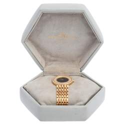 Pre Owned Baume & Mercier Mother Of Pearl 18k Yellow Gold Diamonds Classic 15156 988 Men's Wristwatch 32 mm