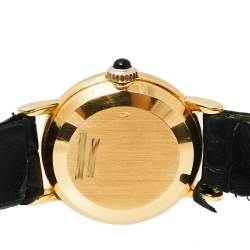 Pre Owned Baume & Mercier Black Gold-Plated Women's Wristwatch 21 mm