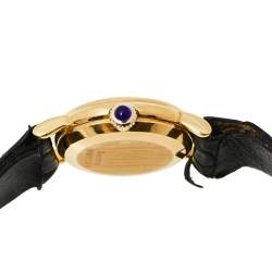 Pre Owned Baume & Mercier Black Gold-Plated Women's Wristwatch 21 mm
