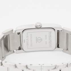 Pre Owned Baume and Mercier Mother of Pearl Stainless Steel Diamond Hampton 65406 Women's Wristwatch 20 mm