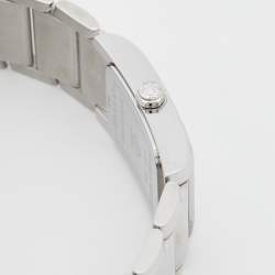 Pre Owned Baume and Mercier Mother of Pearl Stainless Steel Diamond Hampton 65406 Women's Wristwatch 20 mm