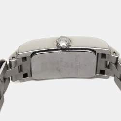 Pre Owned  Baume & Mercier White Stainless Steel Hampton MV045139 Women's Wristwatch 20 mm 