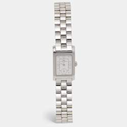 Pre Owned  Baume & Mercier White Stainless Steel Hampton MV045139 Women's Wristwatch 20 mm 
