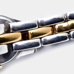 Pre Owned Baume & Mercier White Two-Tone Stainless Steel Linea MV045203 Women's Wristwatch 22 mm