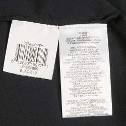 Pre Owned BCBCMaxAzria Black Crepe Lace Detail Penelopey Maxi Dress XS 