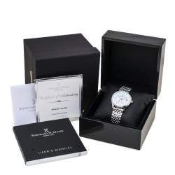 Pre Owned  Bernhard H. Mayer Mother Of Pearl Stainless Steel Diamond Muses Women's Wristwatch 36 mm