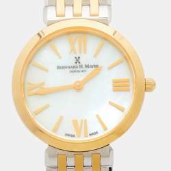 Bernhard H. Mayer Mother of Pearl Two Tone Stainless Steel Thalia 52702.595.1 Women's Wristwatch 27.5 mm 