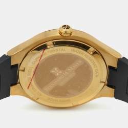 Pre Owned Bernhard H. Mayer Blue Gold PVD Plated Stainless Steel Rubber Le Classique BH34P/CW Women's Wristwatch 35 mm