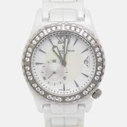 Bernhard H.Mayer White Ceramic Stainless Steel La Vida B2416/CW Women's Wristwatch 38 mm