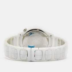 Bernhard H.Mayer White Ceramic Stainless Steel La Vida B2416/CW Women's Wristwatch 38 mm