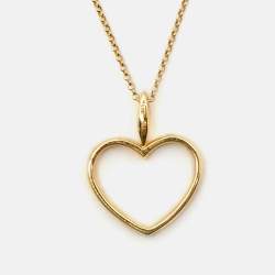 Bernhard H. Mayer Adonia Diamond 18k Yellow Gold Heart Pendant Necklace