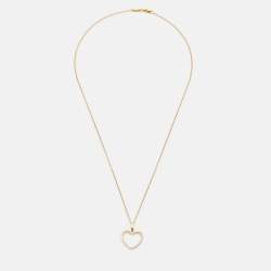 Bernhard H. Mayer Adonia Diamond 18k Yellow Gold Heart Pendant Necklace