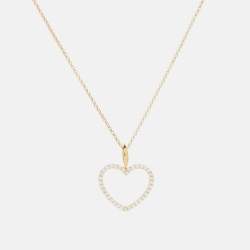 Bernhard H. Mayer Adonia Diamond 18k Yellow Gold Heart Pendant Necklace