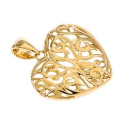 Bernhard H. Mayer Clara Diamond 18K Yellow Gold Heart Pendant