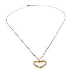 Pre Owned Bernhard H. Mayer Adonia Diamond 18k Yellow Gold Heart Pendant Necklace