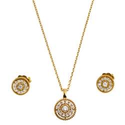 Bernhard H. Mayer Theia Diamond 18K Yellow Gold Pendant Set