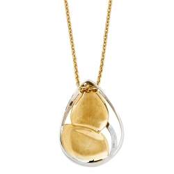 Pre Owned Bernhard H. Mayer Golden Cove Diamond 18k Two Tone Gold Pendant