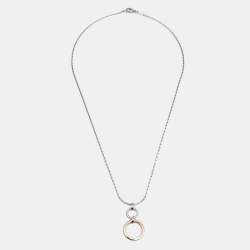 Pre Owned Bernhard H. Mayer Sun & Earth Diamond 18K Two Tone Gold Pendant