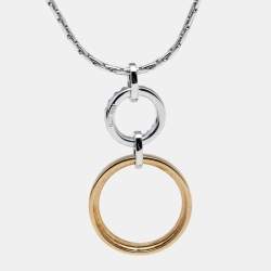 Pre Owned Bernhard H. Mayer Sun & Earth Diamond 18K Two Tone Gold Pendant