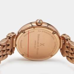 Pre Owned Bernhard H. Mayer Silver Dial Rose Gold PVD Coated Stainless Steel Lurve Diamond BH49W/CW Women's Wristwatch 30 mm