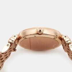 Pre Owned Bernhard H. Mayer Silver Dial Rose Gold PVD Coated Stainless Steel Lurve Diamond BH49W/CW Women's Wristwatch 30 mm