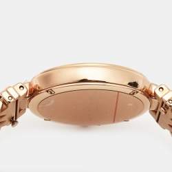 Pre Owned Bernhard H. Mayer Silver Dial Rose Gold PVD Coated Stainless Steel Lurve Diamond BH49W/CW Women's Wristwatch 30 mm