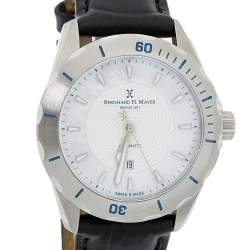 Bernhard H. Mayer White Mother of Pearl Leather Limited Edition BH04 Ballad Women's Wristwatch 34 mm
