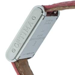 Bernhard H. Mayer Silver Stainless Steel & Leather Optima Women's Wristwatch 23 mm