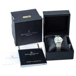 Pre Owned Bernhard H. Mayer Mother Of Pearl Stainless Steel Diamond Muses Women's Wristwatch 36mm