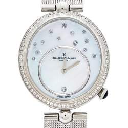 Pre Owned Bernhard H. Mayer Mother of Pearl Stainless Steel Allure B1706/CW Women's Wristwatch 34 mm
