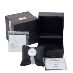 Pre Owned Bernhard H. Mayer Mother of Pearl Stainless Steel Allure B1706/CW Women's Wristwatch 34 mm