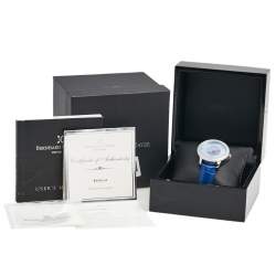 Bernhard H Mayer Blue Mother of Pearl Stainless Steel Leather Estelle B2500/CW Women's Wristwatch 37 mm