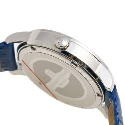 Bernhard H Mayer Blue Mother of Pearl Stainless Steel Leather Estelle B2500/CW Women's Wristwatch 37 mm